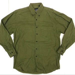 Vintage GAP green geometric button down L/S shirt